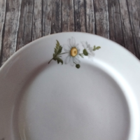 7 DB ALFÖLDI PORCELÁN MARGARÉTA MINTÁS, ARANY SZEGÉLYES SÜTIS,SZENDVICSES TÁNYÉR KÉSZLET