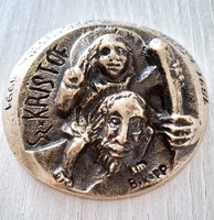B. Kopp Judit (1943-1995) 1991. "100 éves a magyar társadalombiztosítás" Br emlékplakett  dís