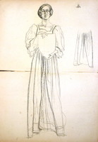 Diósy Antal (1895-1977) REKLÁM TERV NŐ ALAKKAL 1913
