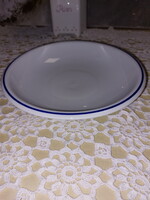 Zsolnay menzás, kék szélű nagy tál, tányér