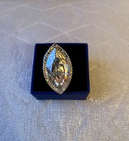 Eredeti Swarovski színjátszó gyűrű 52es hattyú jeles