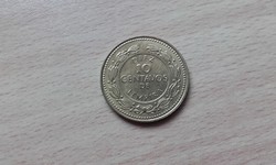 Honduras 10 Centavos 1993  vékony betűk, eltérő címer változat