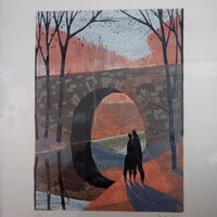 Zsille Győző linómetszet