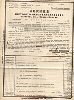 Tűzbiztosítási kötvény: HERMES Biztosító R.T.