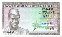 50 frank francs 1960 Guinea Gyönyörű