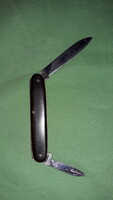 Antik acél kettő pengés bakelit nyelű szalonnázó bicska 18cm -6cm,és 3 cm pengékkel a képek szerint