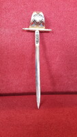 Réz levélbontó tőr, miniatűr kard 2 (L429)