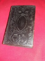 1850.ANTIK szlovák nyelvű ima, - Funebrál - temetési ének konyv kemény bőr kötésben a képek szerint