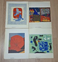 4 darab Szitanyomat reprint