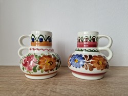 Trioli Wechsler folk vase with ears, pair