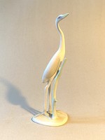 GÉM MADÁR SZOBOR, FESTETT AQUINCUMI PORCELÁN DÍSZTÁRGY