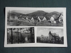 Képeslap,Diósjenő,mozaik,Sváb kastély,falu utca látkép,részlet 1956-