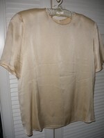 Selyem blúz, vajszínű