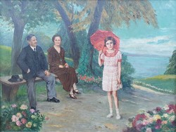 Wolff Károly (1869-1946) antik festmény