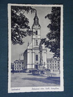 Képeslap,Szekszárd,Róm. kat. templom látkép,részlet,Gárdonyi Fenyvesi Bp. kiadás,1939-