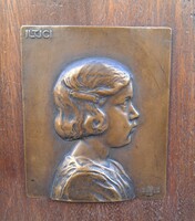 Bronz art deco dombormű 1919.