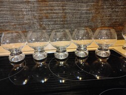 4+1 tartalék  db szett Bohemia kristály brandy konyakos pohár