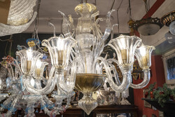 Murano-i csillár art deco stílusú - 8 karos