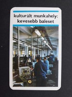 Kártyanaptár 1976 - SZOT, Kultúrált Munkahely, Kevesebb Baleset feliratú retró zsebnaptár