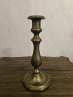 Biedermeier réz gyertyatartó menetes