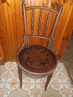 Intarziás Thonet szék - pálcás