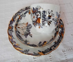 Lomonosov orosz porcelán csésze szett, 3 részes