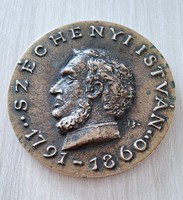 Búza Barna   Széchenyi István  1791 - 1860 nagyméretű bronz plakett
