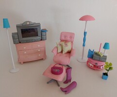 Retro bababútor játék vintage nappali berendezés játékbútor