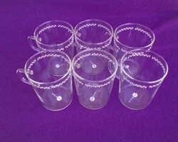 Vintage Schott Mainz Jenaer Glas Teás pohár készlet