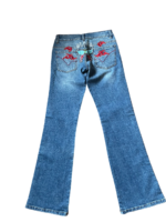 Joy Peace Y2K himzett pillangó mintázatú vintage farmer