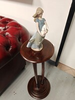 Antik mahagóni  fa posztamens , filigrán virágállvány ,kecses angol virágtartó állvány