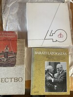 4db könyv egyben egy gót betűs egy virul betűs kommunista propaganda kiadványok  szocreál Kádár