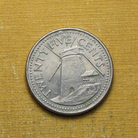 Barbados 1990 25 cent