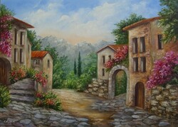 Kiss Karola (1972- ) Prima díjas festőművész,  50x70 cm olajfestmény