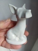 Drasche fehér porcelán art deco kutyus terrier