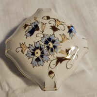 Zsolnay búzavirág mintás bonbonier