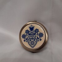 Népi motívumos,nagyítós,retikül pipere tükör.