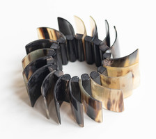 Vintage szaru karkötő - igazi statement piece - bangle - ethno etno boho folk art törzsi ékszer