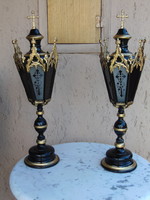 Antik Temetői mécsestartó, gyertyatartó