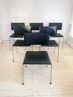 Christoph Hindermann Leather Chairs, 6-piece Set, from Dietiker 1990s
