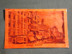 Képeslap,Miskolc,Széchenyi utca részlet üzletekkel látkép,részlet,1953-