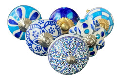 S6-40 Vintage stílusú porcelán bútorgomb szett (6 db-os)