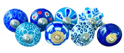 S8-20  Vintage stílusú porcelán bútorgomb szett (8 db-os)
