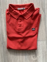 Retro Jeans galléros piros póló S unisex