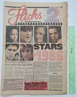 Flicks mozimagazin 1985 tél Schwarzenegger Stallone J Cleese J Lange Sharon Stone Michael Douglas