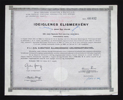 Államadóssági kötvény 4,5% elismervény 100 font sterling 1946