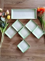 Hollóházi porcelán 6 személyes süteményes vagy szendvicses készlet