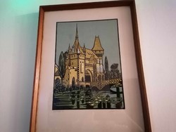 Vajdahunyad vár Jánosi Sándor - Rézkarc ÁRENGEDMÉNY