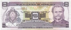 2 lempira 2001 Honduras 3. Gyönyörű