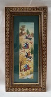 Perzsa csontfestmény, vadászjelenet.